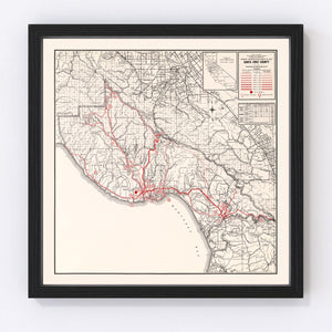Vintage Map of Santa Cruz County, California 1935