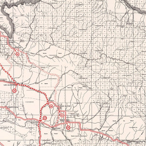 Vintage Map of Santa Barbara County, California 1935