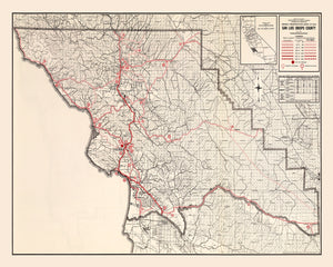 Vintage Map of San Luis Obispo, California 1935