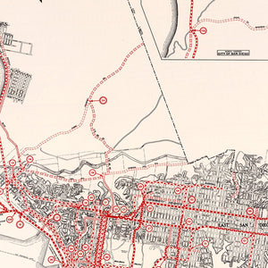Vintage Map of San Diego, California 1935
