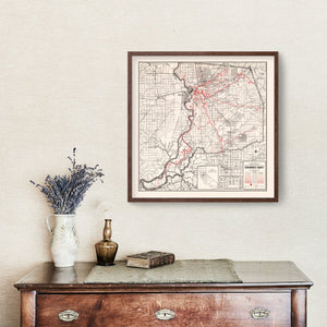 Vintage Map of Sacramento County, California 1935