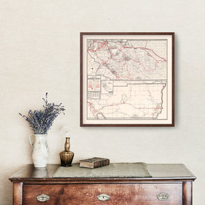 Vintage Map of Riverside County, California 1935