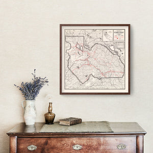 Vintage Map of Plumas County, California 1935