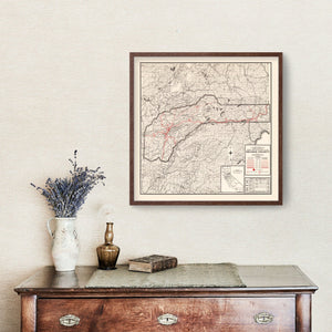 Vintage Map of Nevada County, California 1935