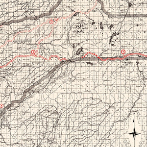 Vintage Map of Nevada County, California 1935