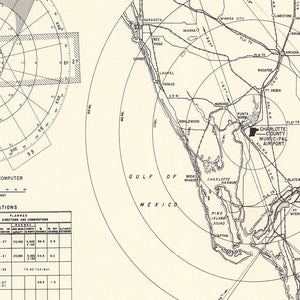 Vintage Map of the Charlotte County Municipal Airport Florida Vicinity, 1952