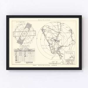 Vintage Map of the Charlotte County Municipal Airport Florida Vicinity, 1952