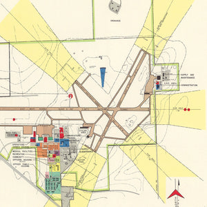 Vintage Map of Duluth Municipal Airport, 1951