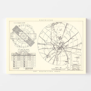 Vintage Map of the Duluth Municipal Airport Vicinity, 1951