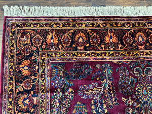 Antique Karastan Rug 8.6 x 12, Wool Pile, Vintage Discontinued Karastan Sarouk Lanamar