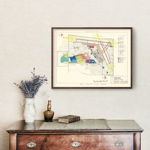 Vintage Map of Grandview Municipal airport, 1952