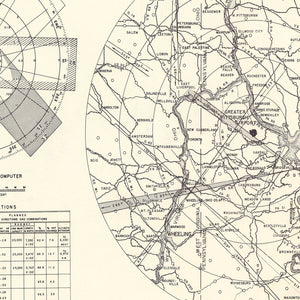 Vintage Map of the Greater Pittsburgh Airport Vicinity, 1951