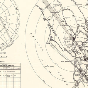 Vintage Map of the Hamilton Air Force Base Vicinity, 1951