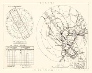 Vintage Map of the Hamilton Air Force Base Vicinity, 1951