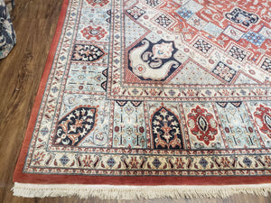 8 x11 Top Quality Veg Dye Turkish Carpet Decorative Handmade Geometric Area Rug