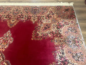 Karastan Rug 8.8 x12 Red Kirman #762, Original 700 Series, Vintage Karastan Carpet, Discontinued Karastan Rug, Karastan Wool Area Rug