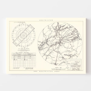 Vintage Map of the McGhee-Tyson Airport Vicinity, 1952