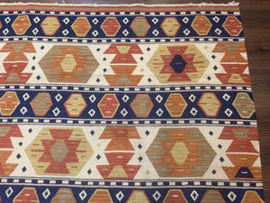Turkish Kilim Rug 8x11, Handmade, Wool, Nourison Rug