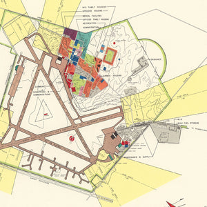 Vintage Map of New Castle Municipal County Airport, 1951