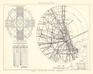 Vintage Map of the O'Hare International Airport Vicinity, 1951