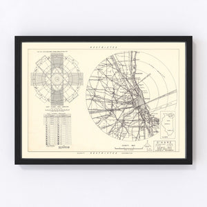 Vintage Map of the O'Hare International Airport Vicinity, 1951