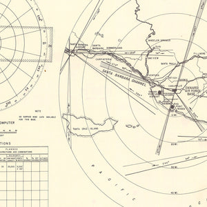Vintage Map of the Oxnard Air Force Base " Camarillo California Vicinity, 1951
