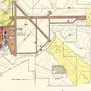 Vintage Map of Paine Air Fore Base, 1952