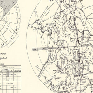 Vintage Map of the Paine Air Fore Base Vicinity, 1952
