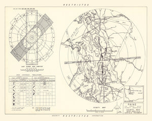 Vintage Map of the Paine Air Fore Base Vicinity, 1952