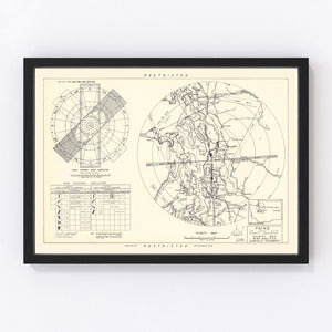 Vintage Map of the Paine Air Fore Base Vicinity, 1952