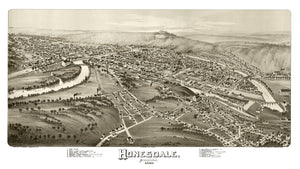 Vintage Map of Honesdale, Pennsylvania 1890
