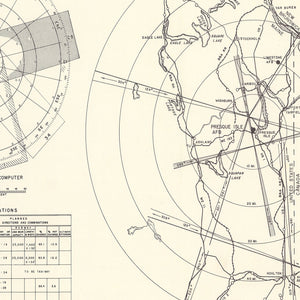 Vintage Map of the Presque Isle Air Fore Base Vicinity, 1952