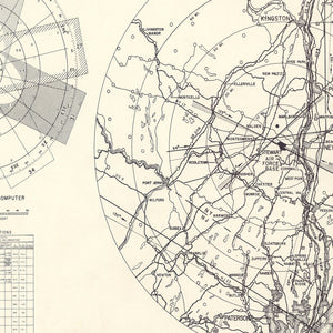 Vintage Map of the Stewart Air Fore Base Vicinity, 1952