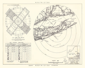 Vintage Map of the Suffolk County Air Force Base Vicinity, 1951