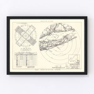 Vintage Map of the Suffolk County Air Force Base Vicinity, 1951