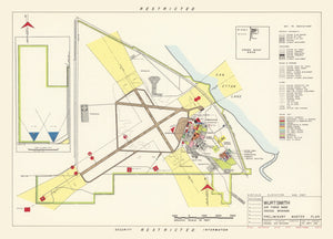 Vintage Map of Wurtsmith Air Force Base, 1952