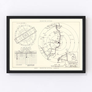 Vintage Map of the Wurtsmith Air Force Base Vicinity, 1952