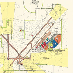 Vintage Map of Youngstown Municipal Airport, 1951