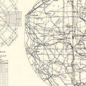 Vintage Map of the Youngstown Municipal Airport Vicinity, 1952