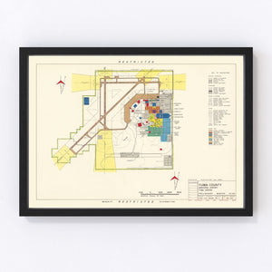 Vintage Map of Yuma County Municipal Airport, 1952