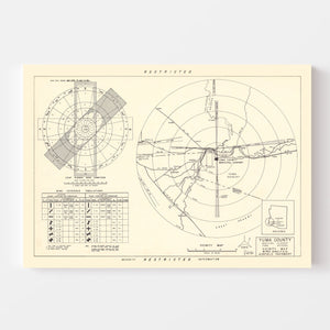 Vintage Map of the Yuma County Municipal Airport Vicinity, 1951