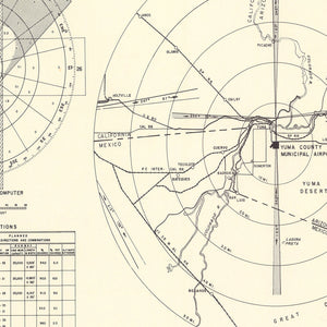 Vintage Map of the Yuma County Municipal Airport Vicinity, 1951