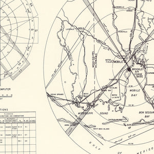 Vintage Map of the Brookley Air Force Base Vicinity, 1952
