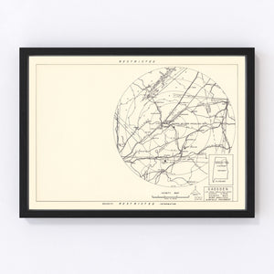 Vintage Map of the Gadsden Specialized Air Force Depot Vicinity, 1952