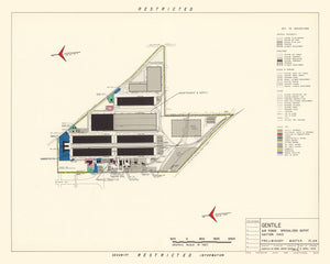 Vintage Map of Gentile Specialized Air Force Depot, 1952