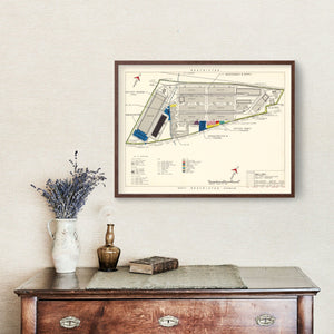 Vintage Map of Mallory Specialized Air Force Depot, 1952