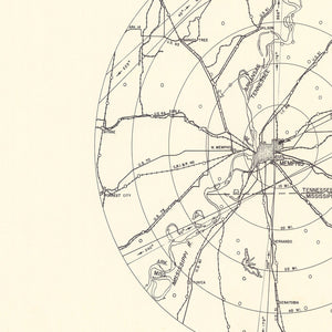 Vintage Map of the Mallory Specialized Air Force Depot Vicinity, 1952