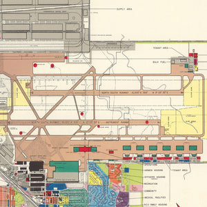 Vintage Map of McClellan Air Force Base, 1952