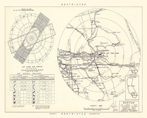 Vintage Map of the Norton Air Force Base Vicinity, 1952