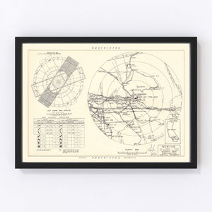 Vintage Map of the Norton Air Force Base Vicinity, 1952
